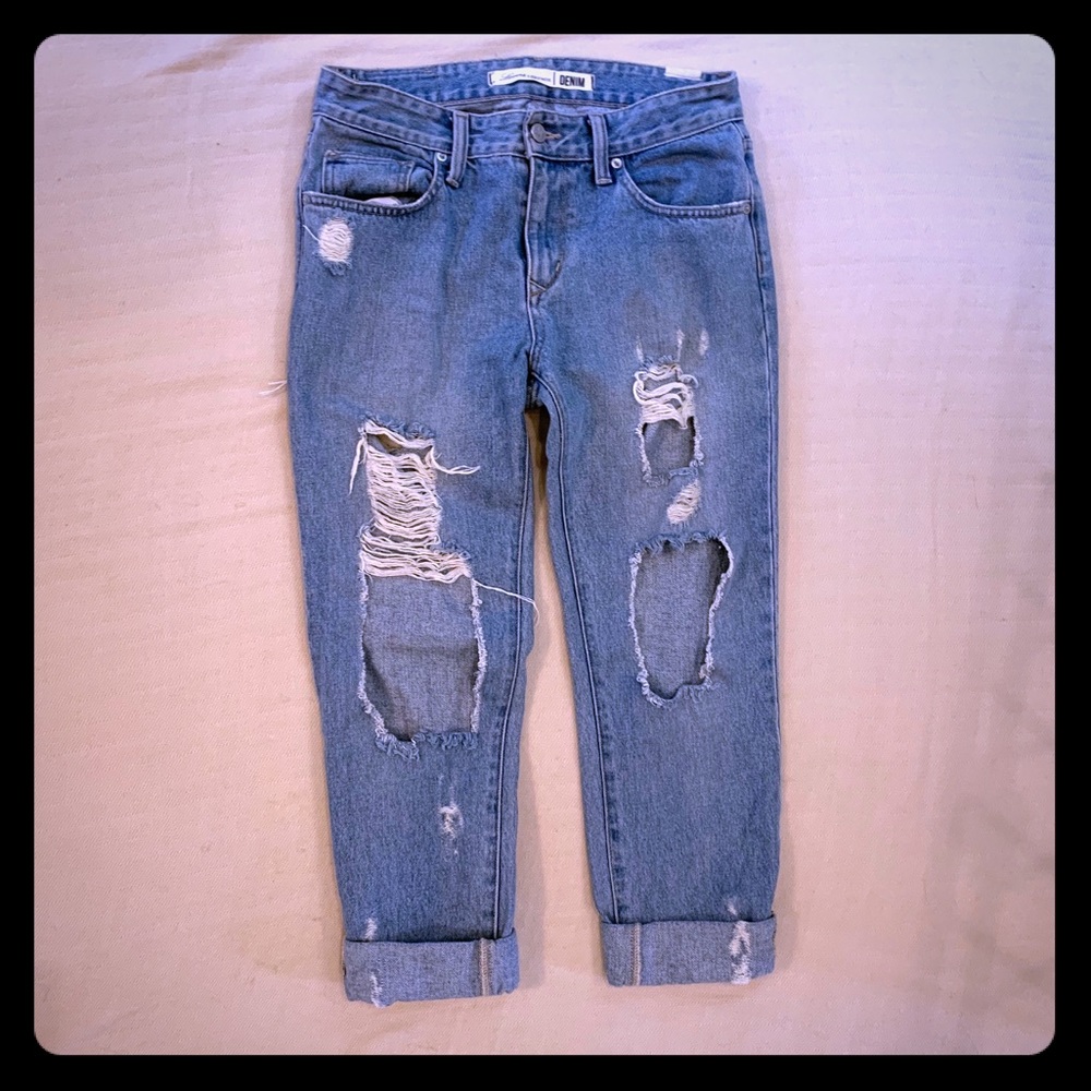 Lovers + Friends distressed denim